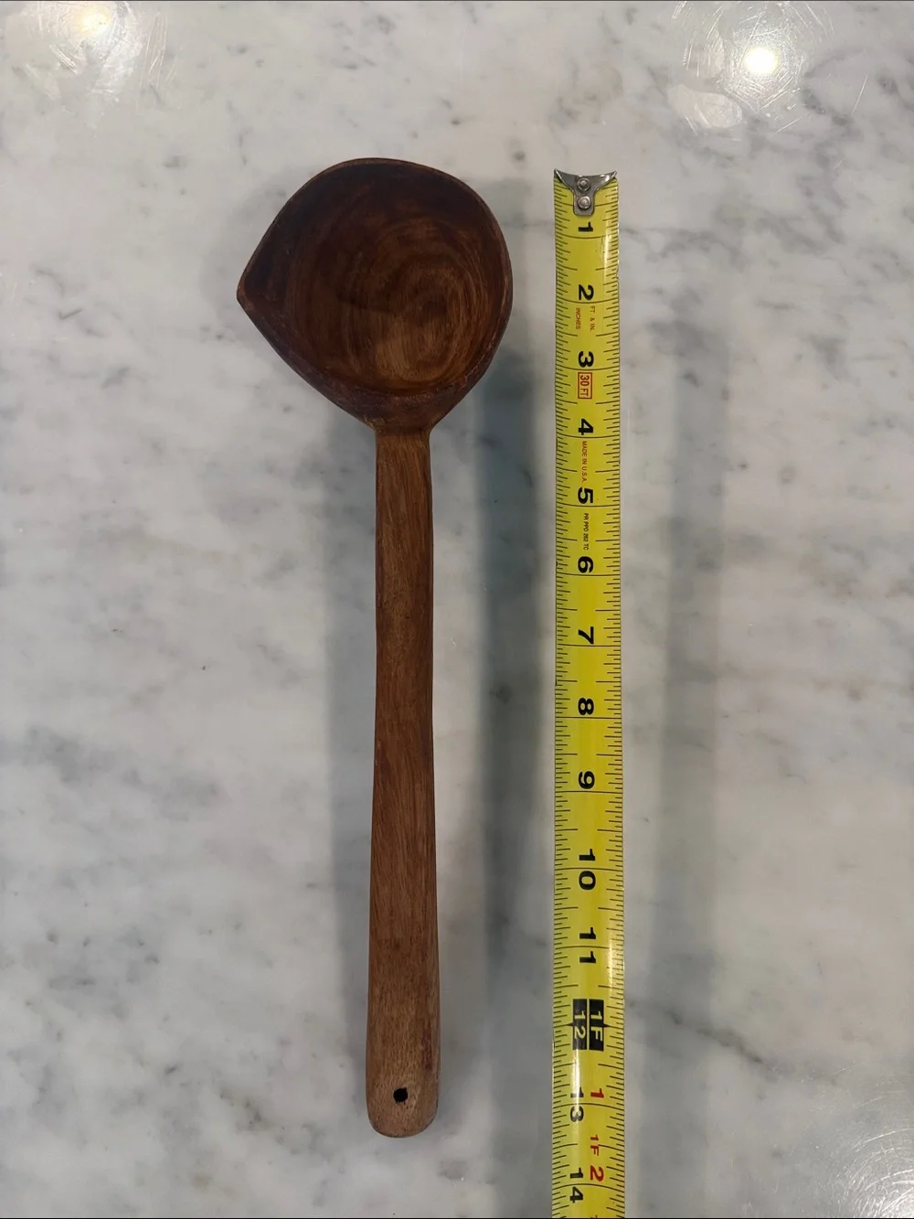 Handcrafted Wooden Ladle - Brown